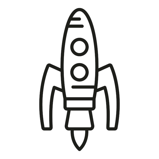 Smoke rocket icon outline vector space fire future idea