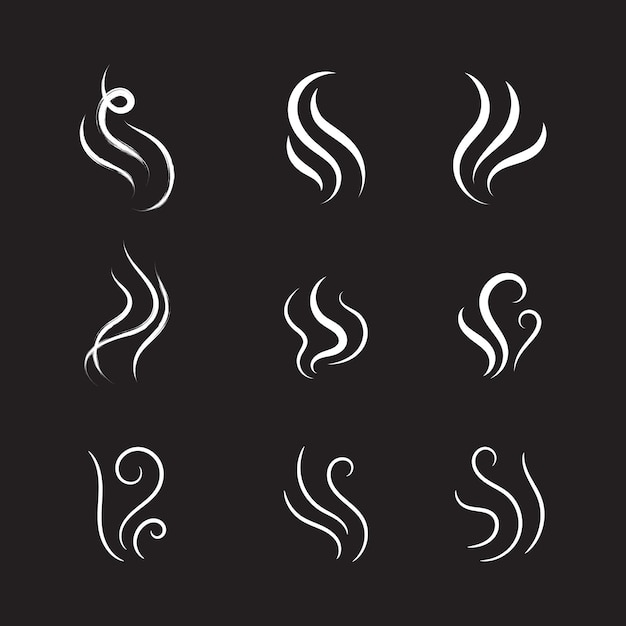 Smoke vector icon design illustration template