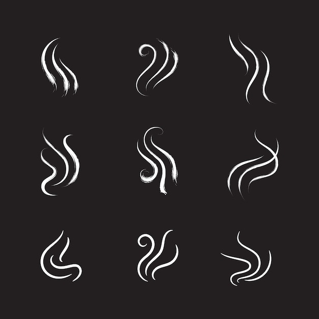 Smoke vector icon design illustration template