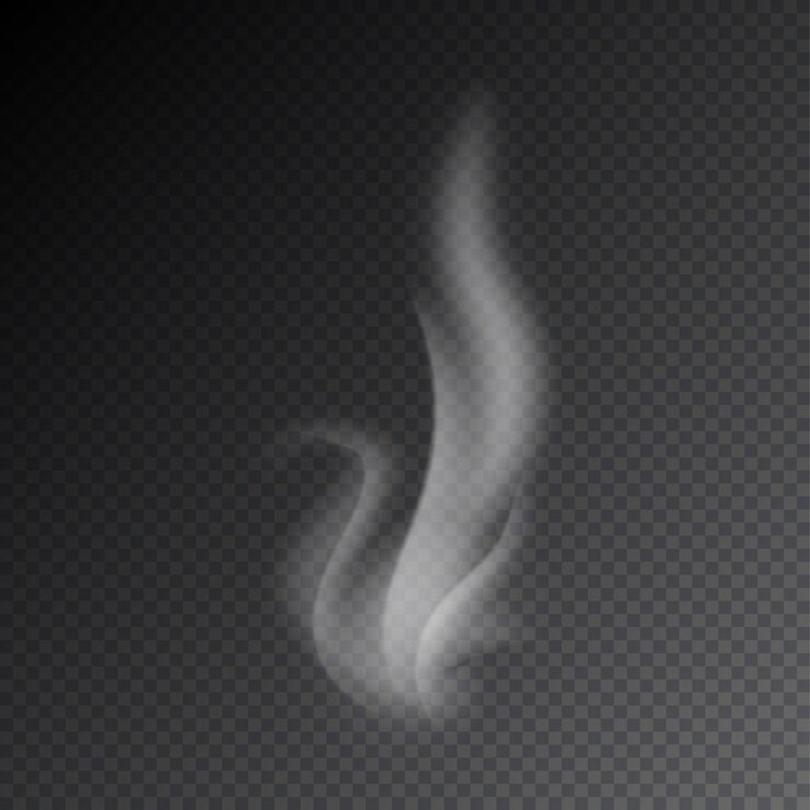 Vector smoke vectors on transparent background.
