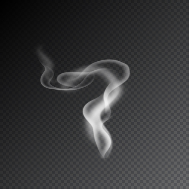 Vector smoke vectors on transparent background.