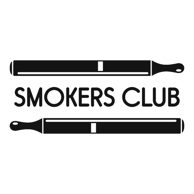 Logo del club dei fumatori illustrazione semplice del logo vettoriale del club degli fumatori per il web design isolato su sfondo bianco