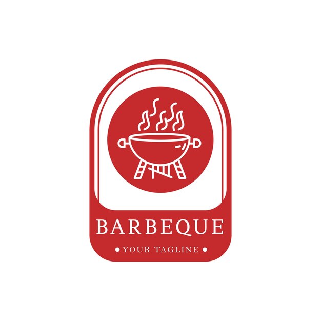 SmokeSavor artistiek BBQ logo concept