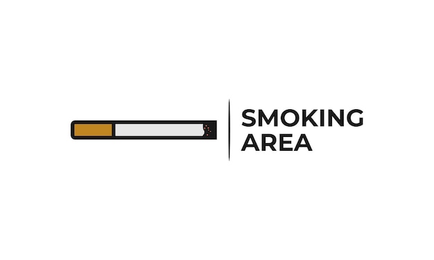 Шаблон значка знака места для курения