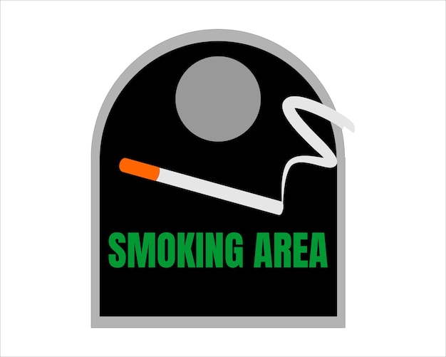 Smoking area sign