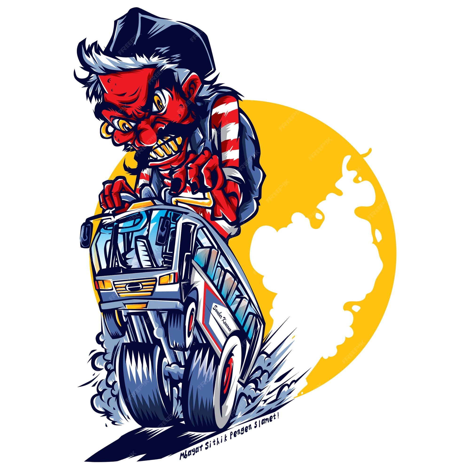 Premium Vector | Smoking hot rod Premium Vector | Smoking hot rod