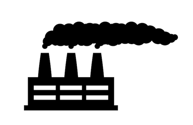 Icona di fabbrica complesso industriale fumatori