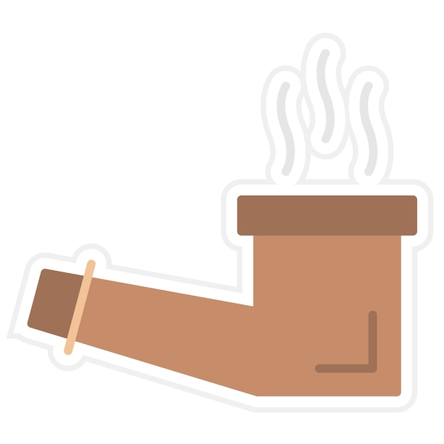 Vector smoking pipe icon vector afbeelding kan worden gebruikt voor wild west