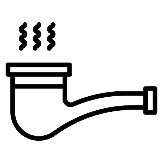 Вектор Векторное изображение значка курильной трубки может быть использовано для bar