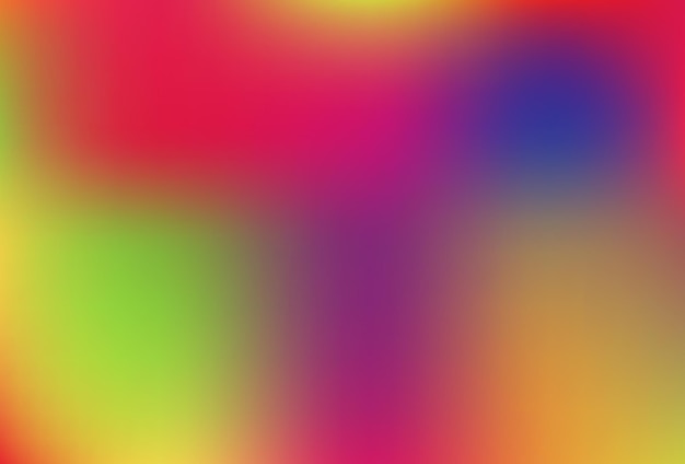 Smooth and blurry rainbow gradient mesh drawing. Vector.