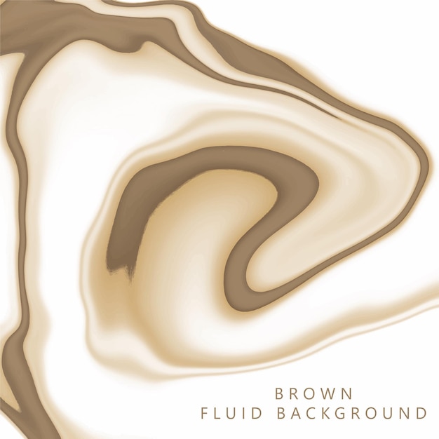 Smooth brown fluid with white background design vector