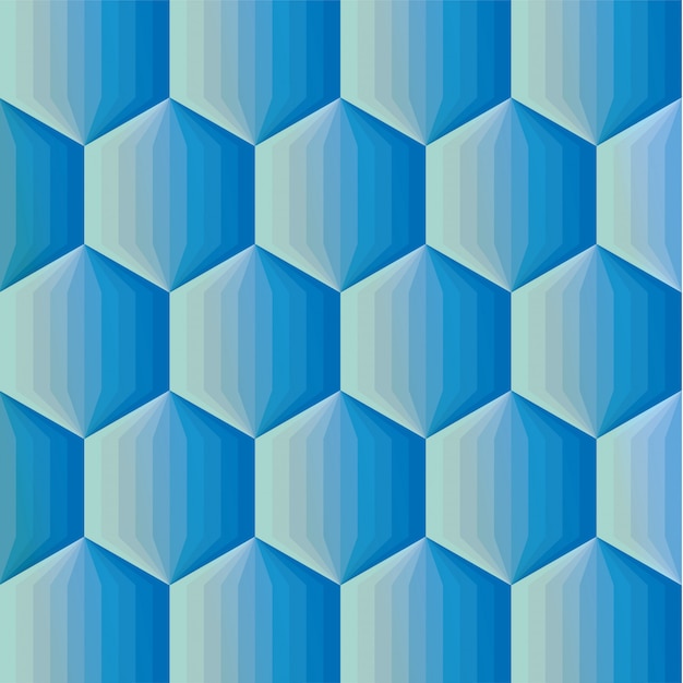 Smooth color gradient hexagon mosaic background