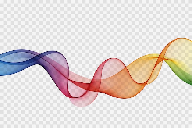 Smooth color wave vectorCurved lines of the rainbow Abstract multicolored wave flow