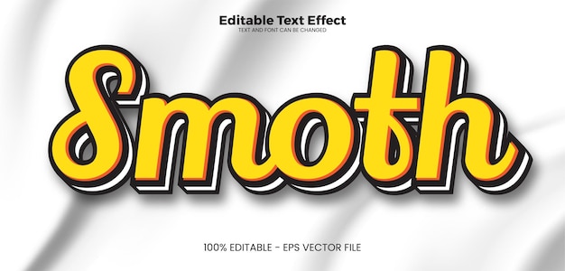 smooth editable text effect in modern trend style