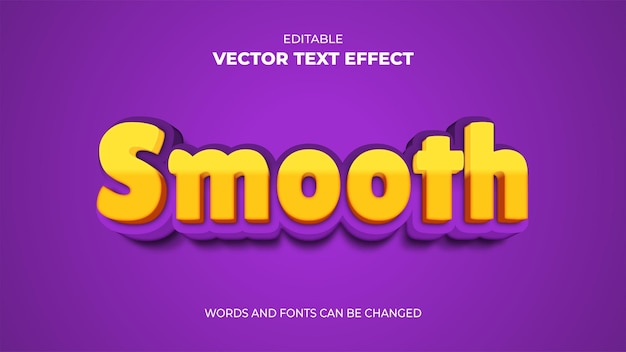 Smooth editable text effect