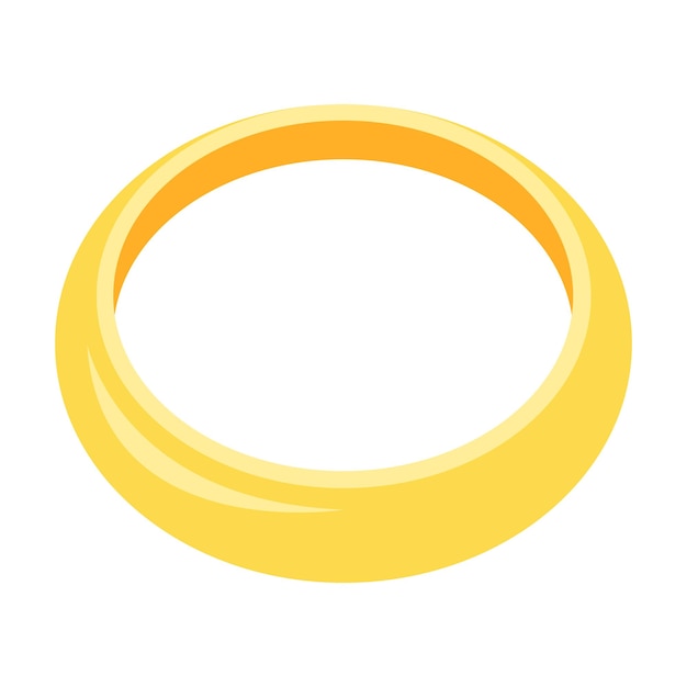 smooth gold ring vector illustration