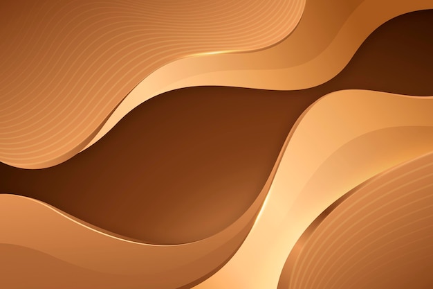 Smooth golden wave background