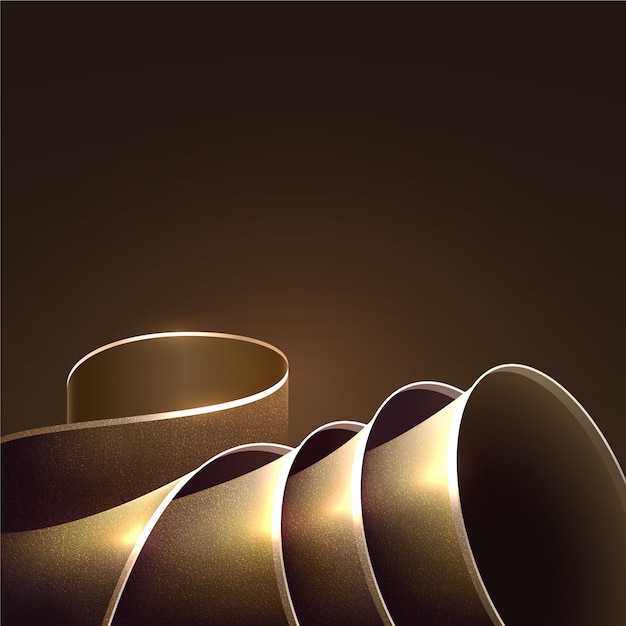 Smooth golden wave background