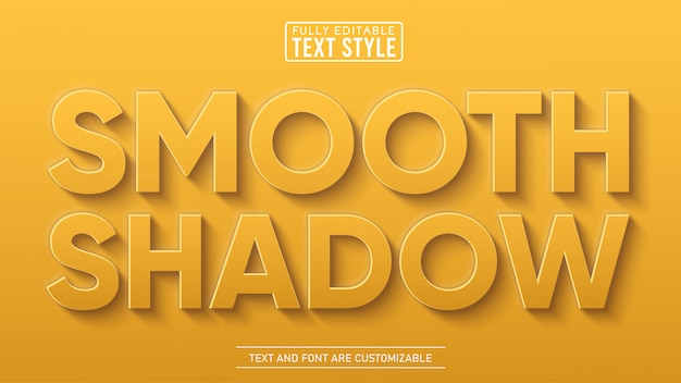 Smooth long realistic editable text effect