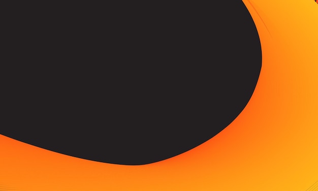 smooth orange and yellow dynamic wavy curve lines modern trendy design element vector illustration