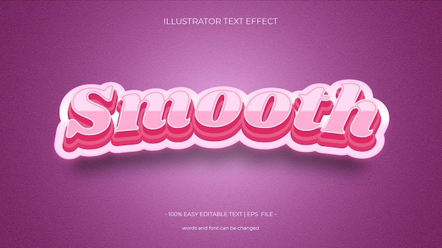 Smooth pink text effect
