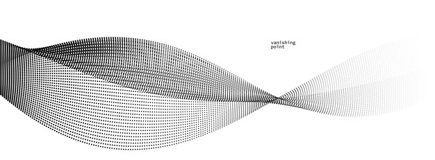 smooth and relaxing shape vector abstract background with wave of flowing particles curve lines of dots in motion tranquil and soft image