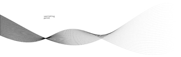 smooth and relaxing shape vector abstract background with wave of flowing particles curve lines of dots in motion tranquil and soft image