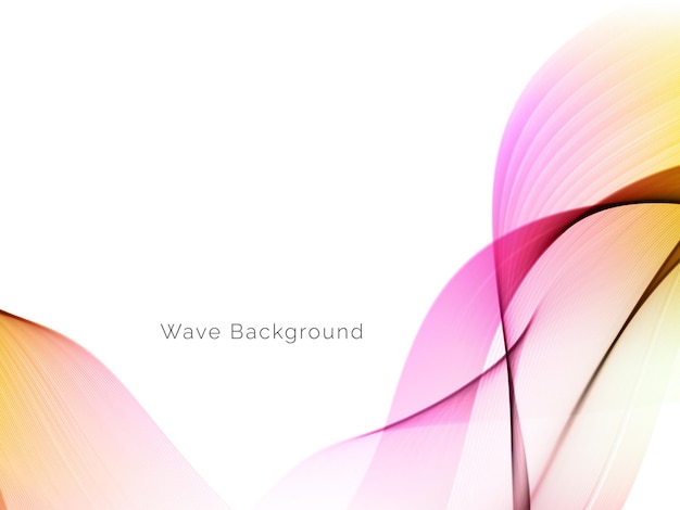 smooth stylish colorful wave background vector