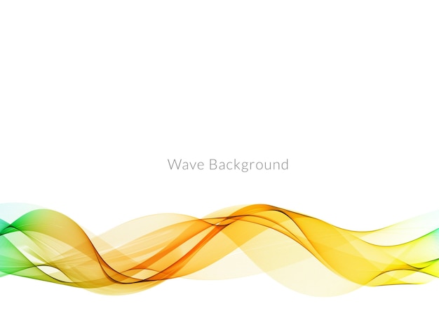 Smooth stylish colorful wave background vector