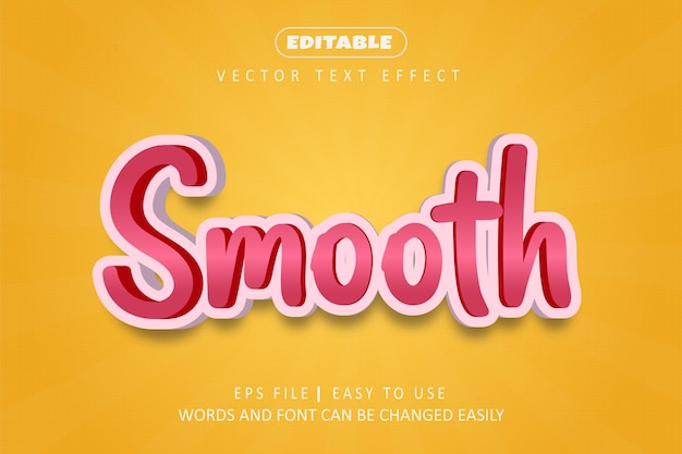 Smooth text style - Editable