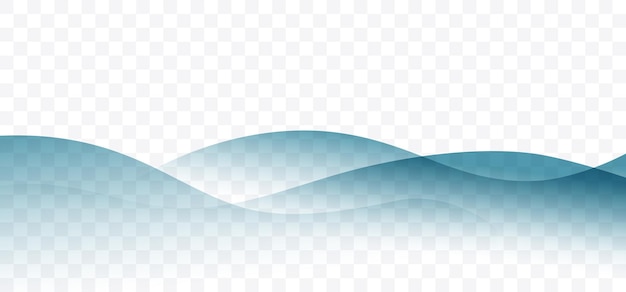 Smooth wave pattern transparent water wave background