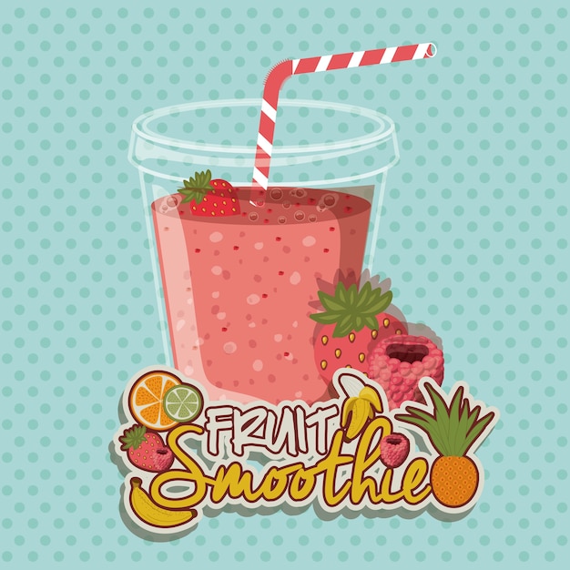 Дизайн Smoothie над остроконечным фоном