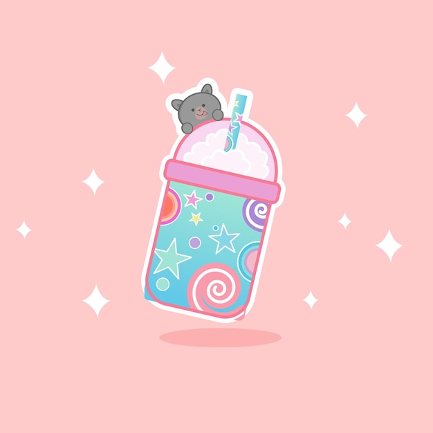 Vector smoothie rainbow