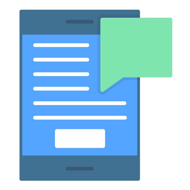 Vector sms flat illustration