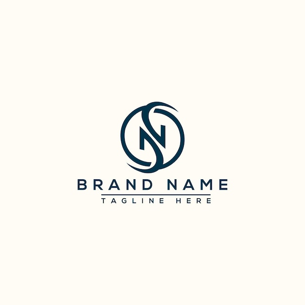 Vettore sn logo design template elemento di branding grafico vettoriale