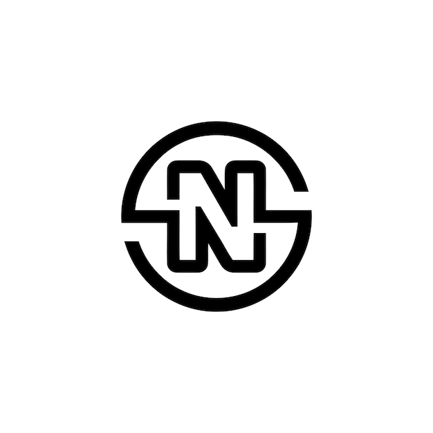 Vettore design del logo sn