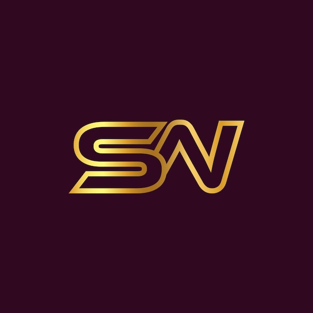 Vector sn modern letter logo design