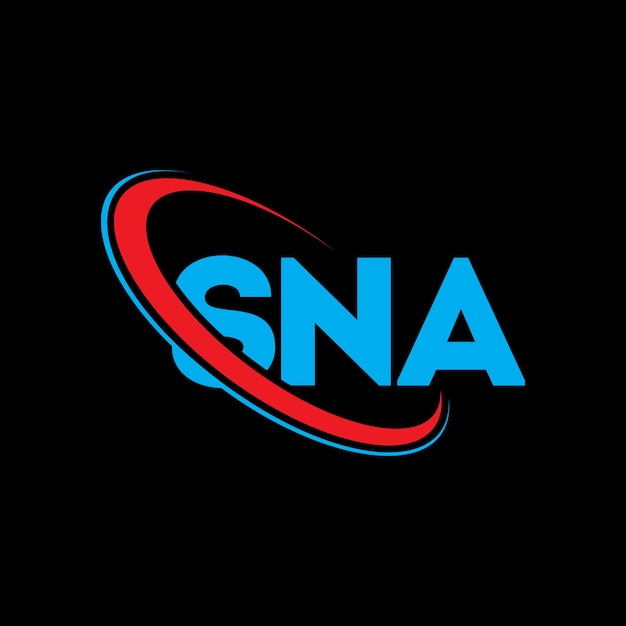 Logo sna lettera sna lettera logo design iniziali sna logo collegato con cerchio e maiuscolo logo monogramma sna tipografia per il business tecnologico e marchio immobiliare