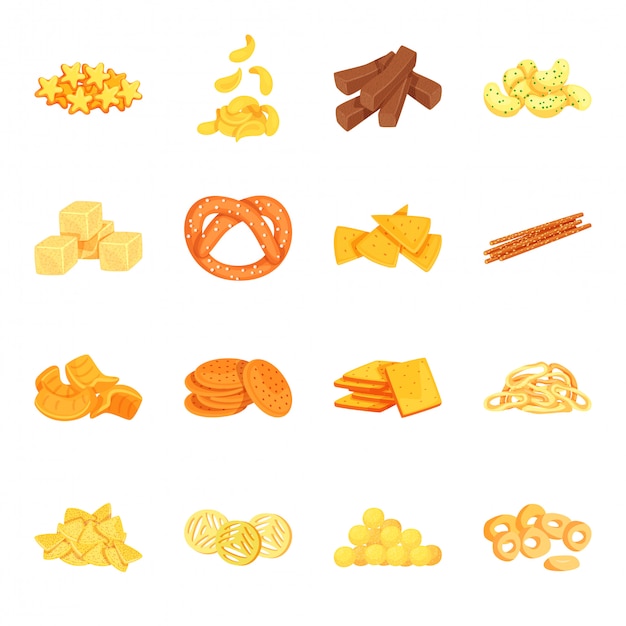 Vector snack cartoon pictogramserie