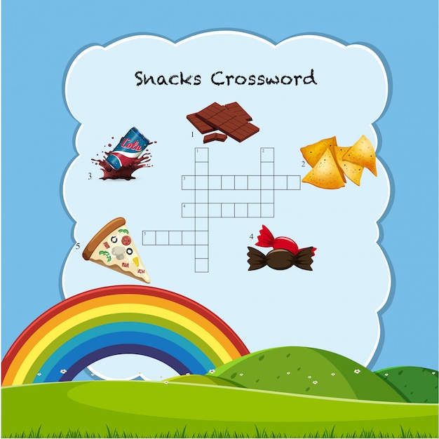 Snack crossword game template