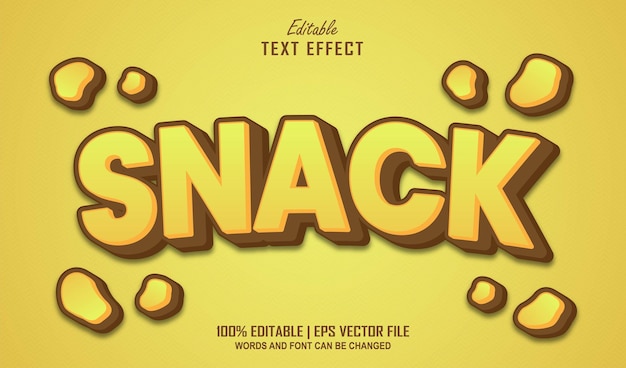 Snack editable text effect style