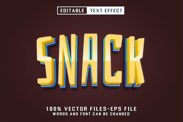 Vector snack editable text effect