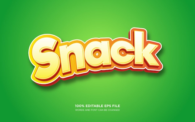 Snack editable text style effect