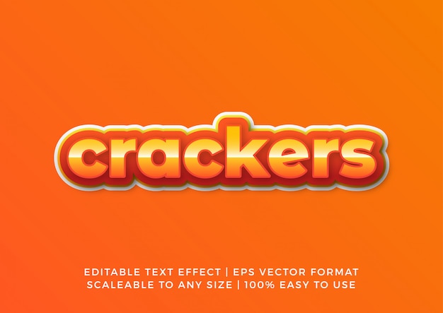 Snack food packaging text effect