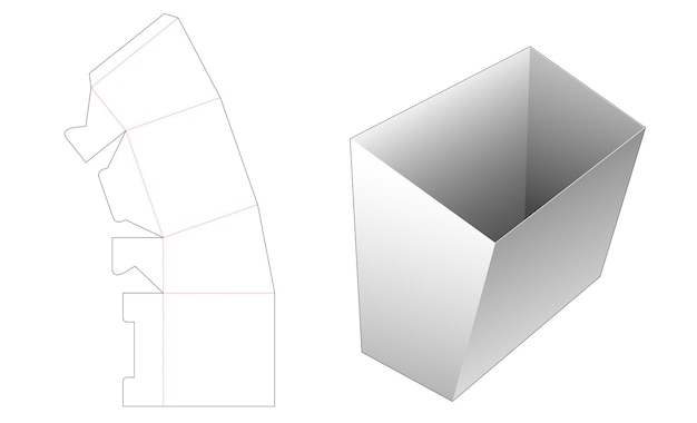 スナック紙容器ダイカットテンプレート