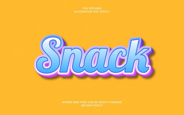 Snack text effect