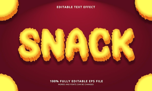 Snack text style editable text effect