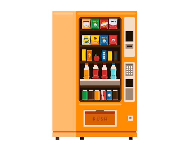 Vector snackautomaat en drankje