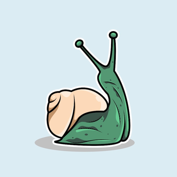 Vector snail cartoon design
