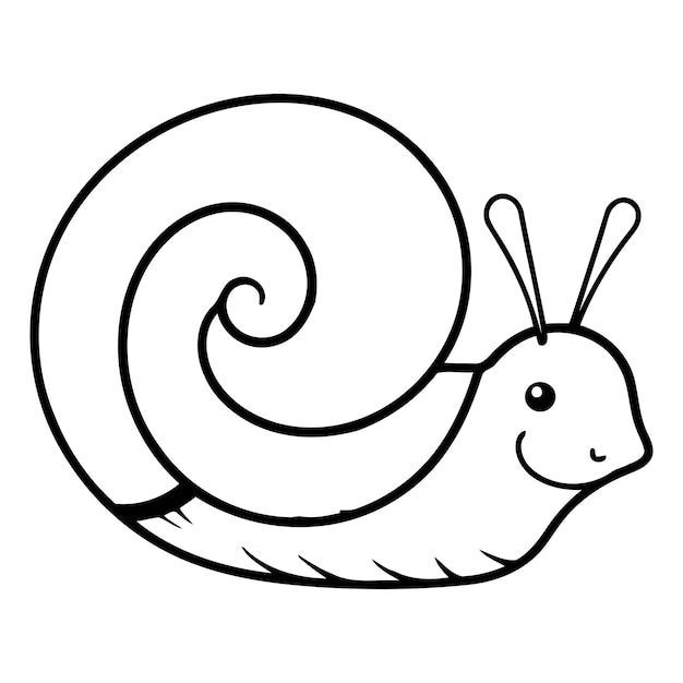 Snail cartoon isolated on white background Snail vector illustration